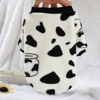 PANDA PANZOU Black & White Fleece Pet Clothing – Warm & Cozy Pet Apparel for Cold Weather – Ideal for Small Dogs & Cats