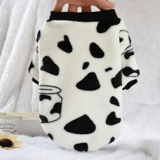PANDA PANZOU Black & White Fleece Pet Clothing – Warm & Cozy Pet Apparel for Cold Weather – Ideal for Small Dogs & Cats