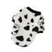 PANDA PANZOU Black & White Fleece Pet Clothing – Warm & Cozy Pet Apparel for Cold Weather – Ideal for Small Dogs & Cats