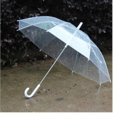 PANDA PANZOU Transparent Umbrella – Stylish Clear Dome Umbrella for Full Coverage – Ideal for Rainy Days and Visibility