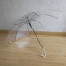 PANDA PANZOU Transparent Umbrella – Stylish Clear Dome Umbrella for Full Coverage – Ideal for Rainy Days and Visibility