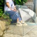 PANDA PANZOU Transparent Umbrella – Stylish Clear Dome Umbrella for Full Coverage – Ideal for Rainy Days and Visibility