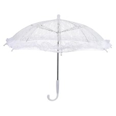 PANDA PANZOU White Lace Umbrella – Elegant Bridal Umbrella for Weddings – Vintage Lace Design, Perfect for Photoshoots & Celebrations